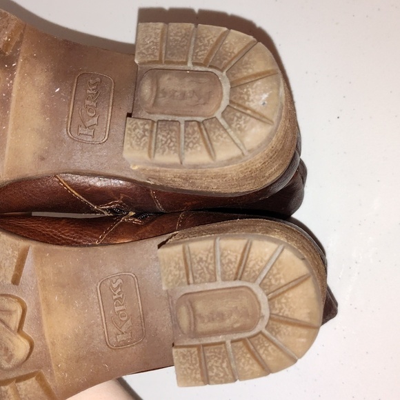 Kork by krork-ease Brown leather boots  motorcycle style - Picture 10 of 14